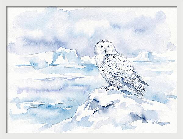 Majestic Snowy Owl Amidst Winter Snow