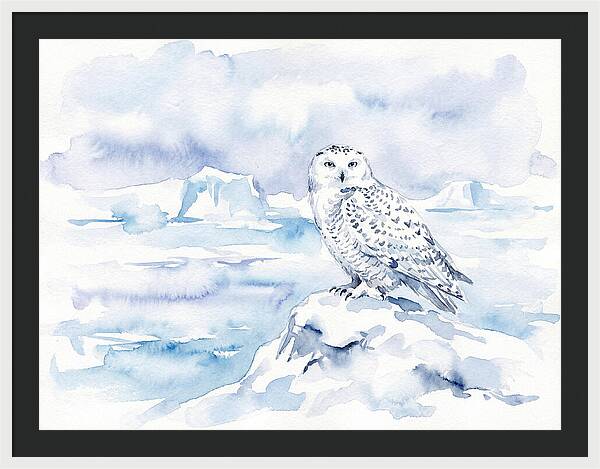 Majestic Snowy Owl Amidst Winter Snow