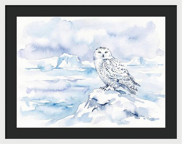 Majestic Snowy Owl Amidst Winter Snow