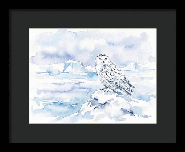 Majestic Snowy Owl Amidst Winter Snow