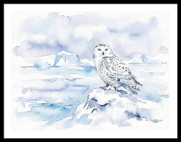 Majestic Snowy Owl Amidst Winter Snow