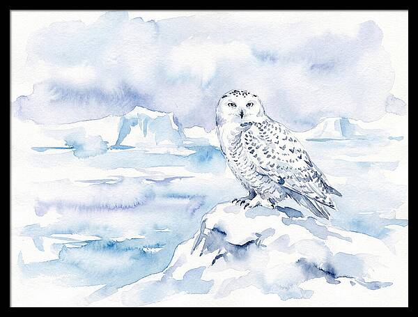 Majestic Snowy Owl Amidst Winter Snow