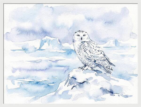 Majestic Snowy Owl Amidst Winter Snow