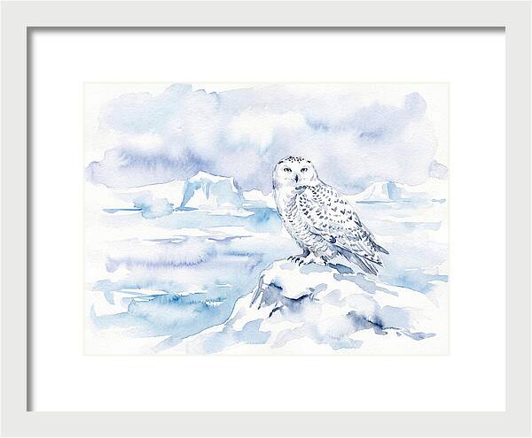 Majestic Snowy Owl Amidst Winter Snow