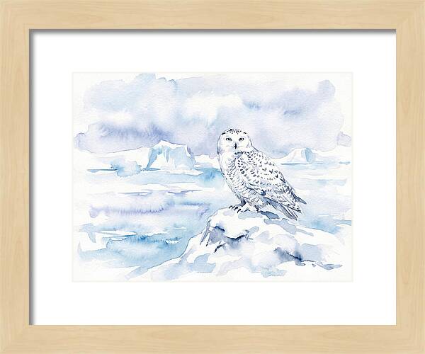 Majestic Snowy Owl Amidst Winter Snow