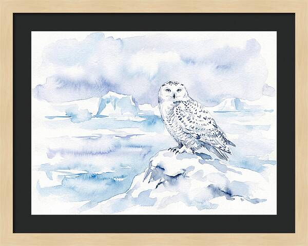 Majestic Snowy Owl Amidst Winter Snow