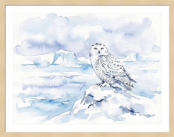 Majestic Snowy Owl Amidst Winter Snow