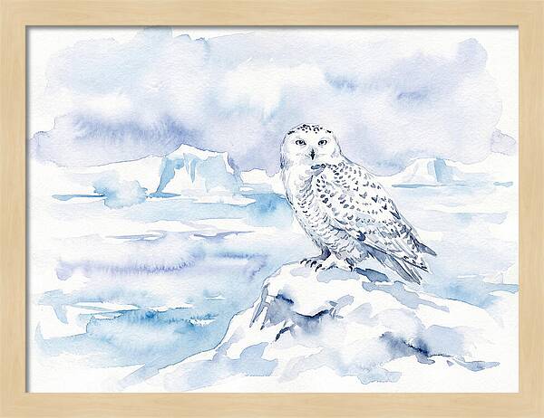 Majestic Snowy Owl Amidst Winter Snow