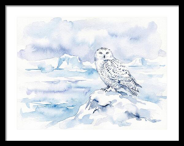 Majestic Snowy Owl Amidst Winter Snow