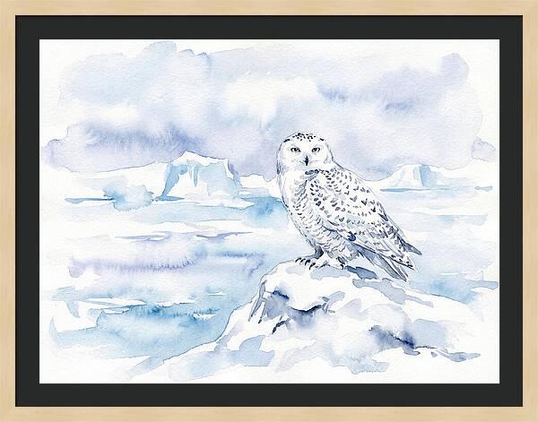 Majestic Snowy Owl Amidst Winter Snow