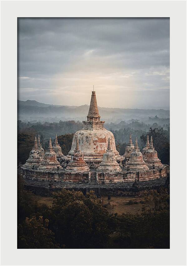 Majestic Sunrise Over Borobudur