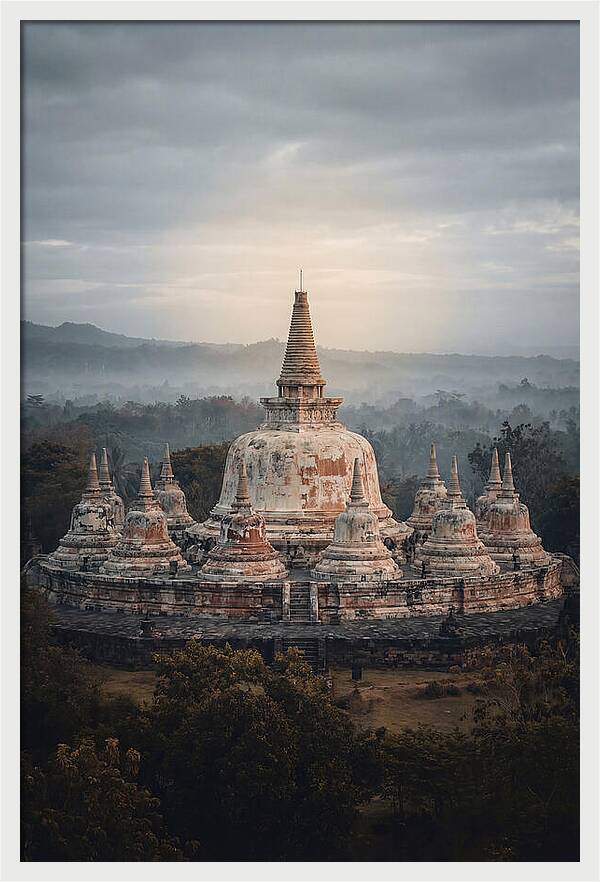 Majestic Sunrise Over Borobudur