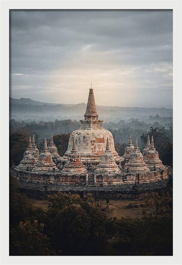 Majestic Sunrise Over Borobudur