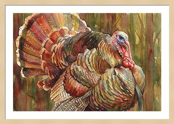 Majestic Turkey In Watercolor