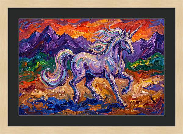 Majestic Unicorn In Expressionist Style