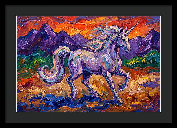 Majestic Unicorn In Expressionist Style