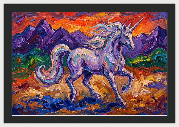 Majestic Unicorn In Expressionist Style