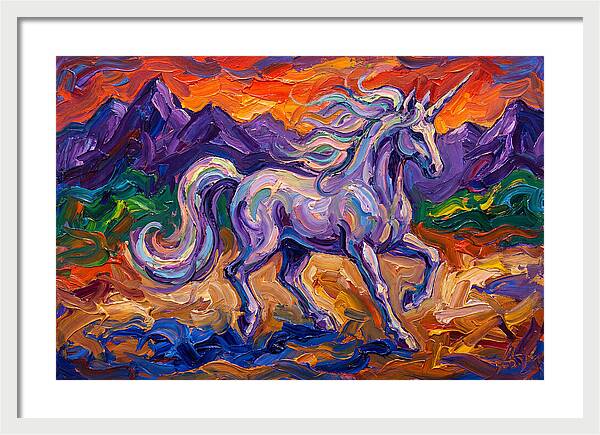 Majestic Unicorn In Expressionist Style