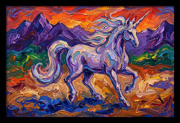 Majestic Unicorn In Expressionist Style