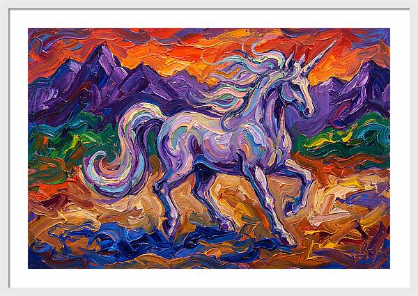Majestic Unicorn In Expressionist Style