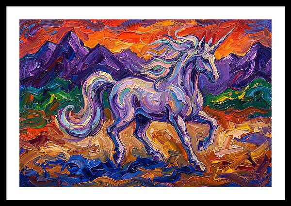 Majestic Unicorn In Expressionist Style