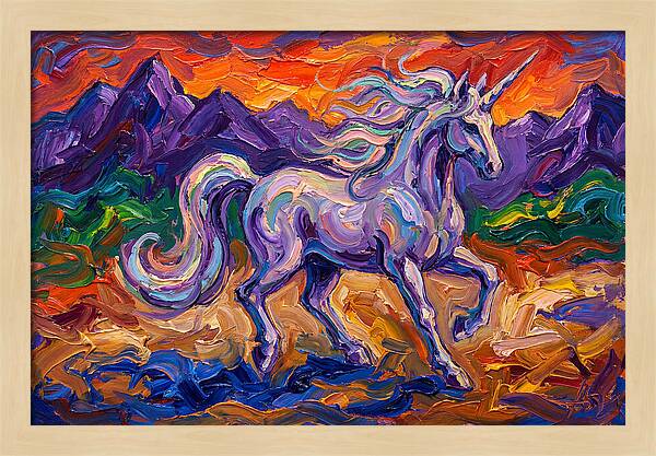 Majestic Unicorn In Expressionist Style