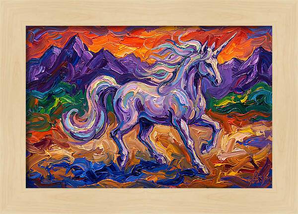 Majestic Unicorn In Expressionist Style