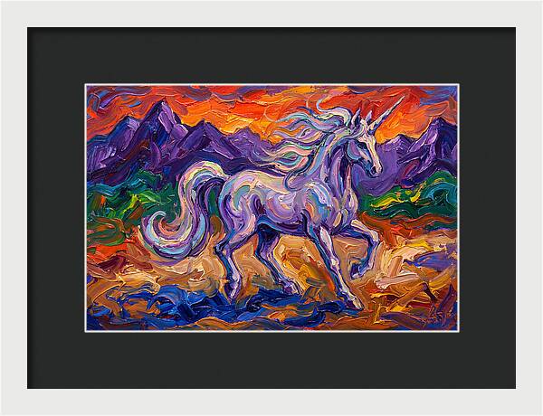 Majestic Unicorn In Expressionist Style