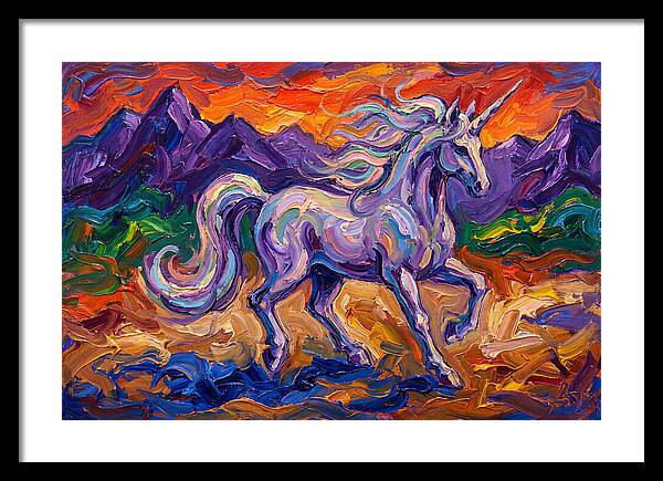 Majestic Unicorn In Expressionist Style