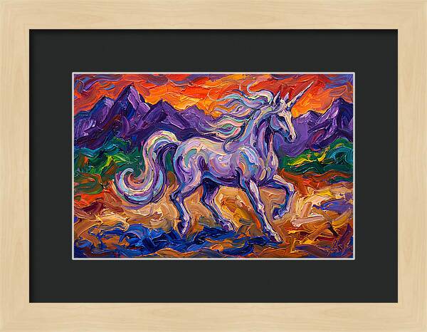 Majestic Unicorn In Expressionist Style