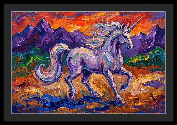 Majestic Unicorn In Expressionist Style