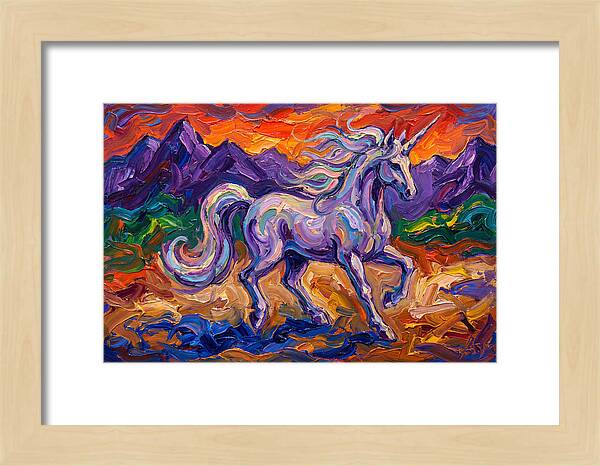 Majestic Unicorn In Expressionist Style