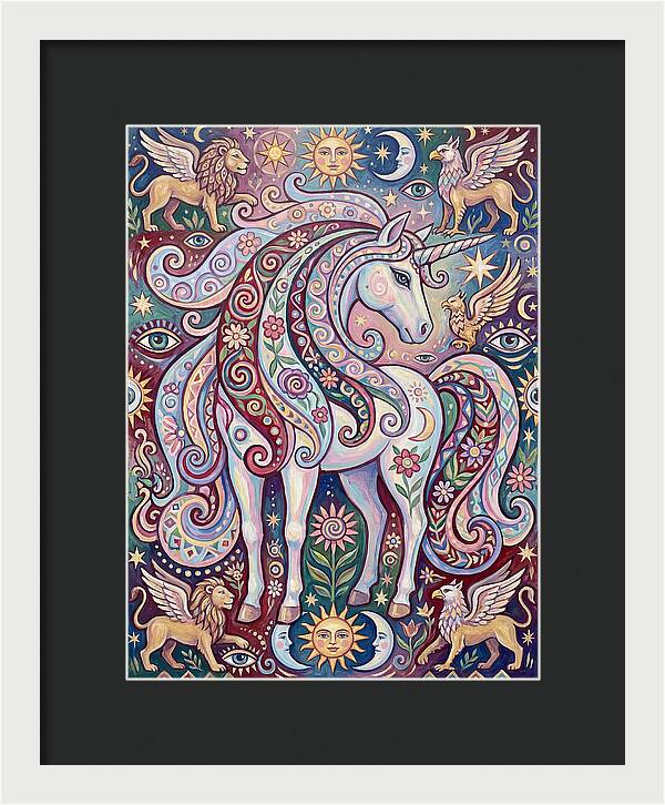 Majestic Unicorn In Fantasy Realm