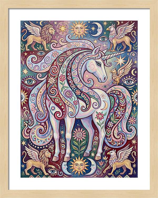 Majestic Unicorn In Fantasy Realm