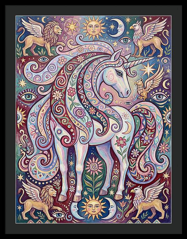 Majestic Unicorn In Fantasy Realm