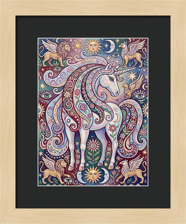 Majestic Unicorn In Fantasy Realm