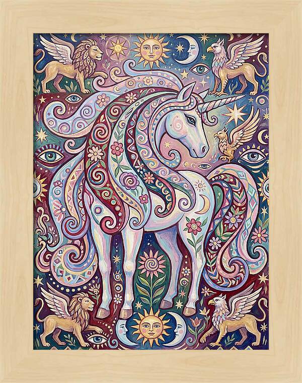 Majestic Unicorn In Fantasy Realm