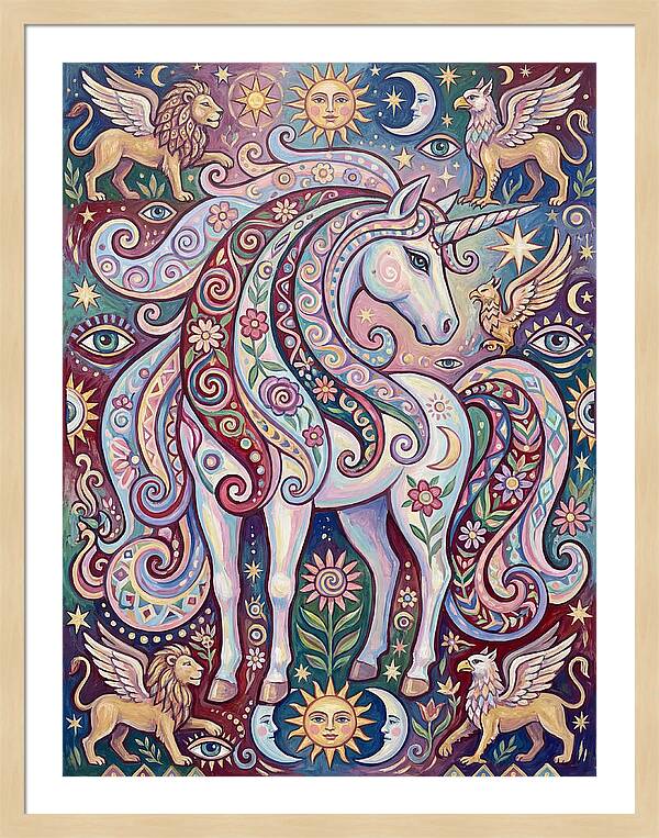 Majestic Unicorn In Fantasy Realm