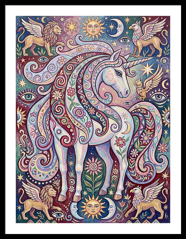 Majestic Unicorn In Fantasy Realm