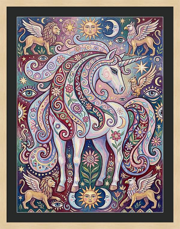 Majestic Unicorn In Fantasy Realm