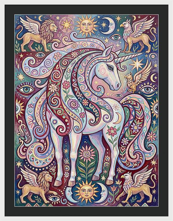 Majestic Unicorn In Fantasy Realm