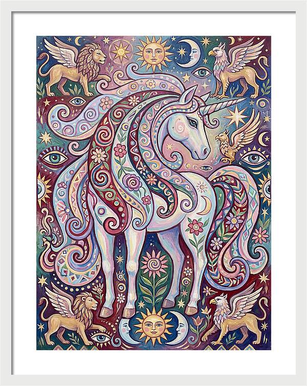 Majestic Unicorn In Fantasy Realm