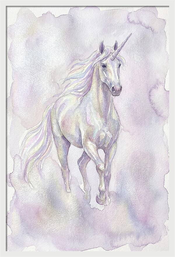 Majestic Unicorn In Watercolor