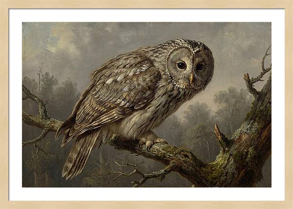 Majestic Ural Owl Displaying Poise