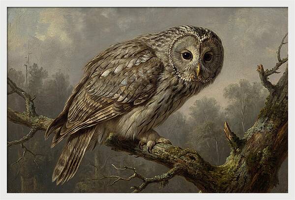 Majestic Ural Owl Displaying Poise