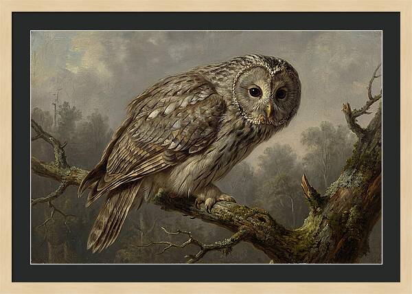 Majestic Ural Owl Displaying Poise