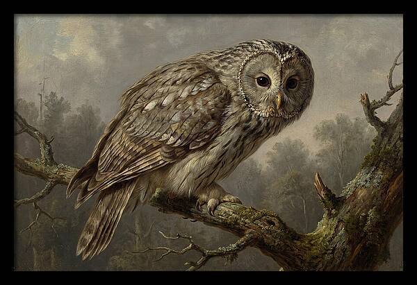 Majestic Ural Owl Displaying Poise