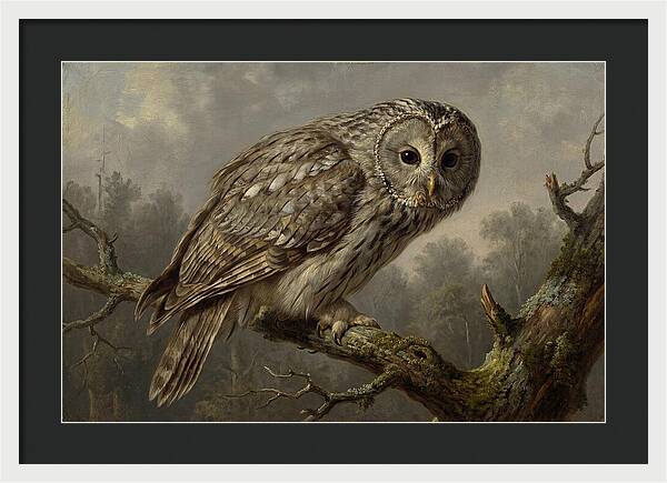 Majestic Ural Owl Displaying Poise