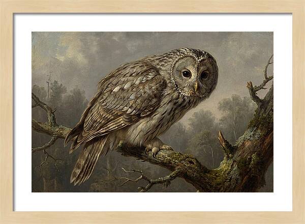 Majestic Ural Owl Displaying Poise