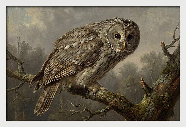 Majestic Ural Owl Displaying Poise